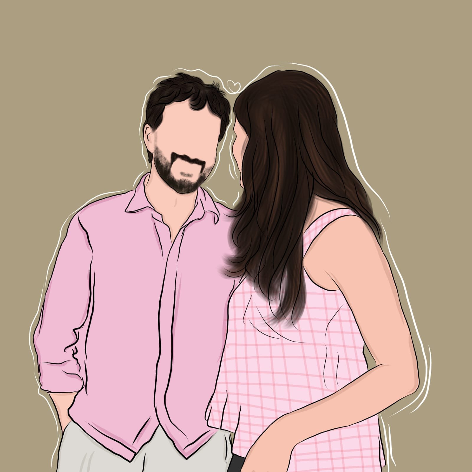 Custom Couple Digital Illustration